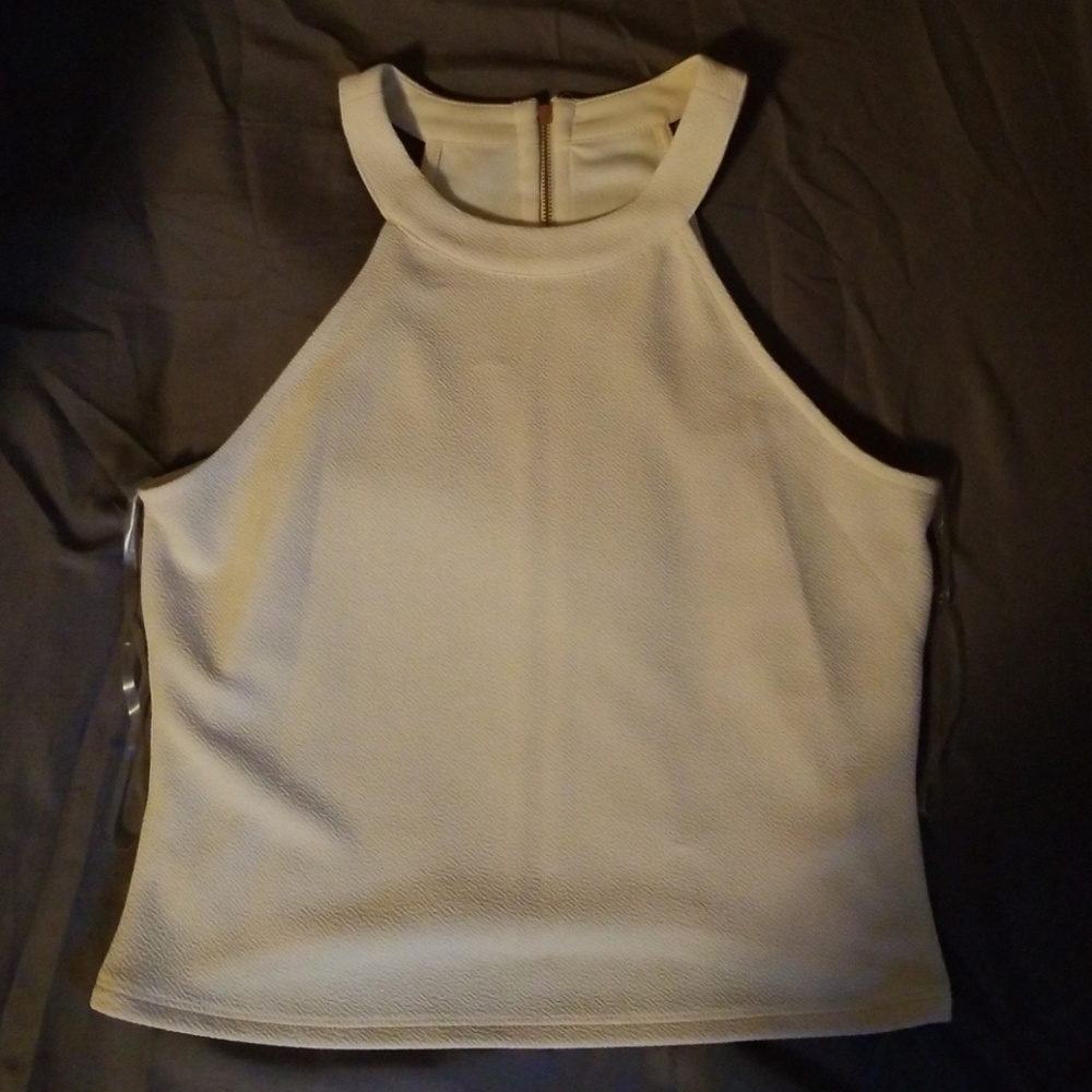 Self Esteem sleeveless shirt zipped back